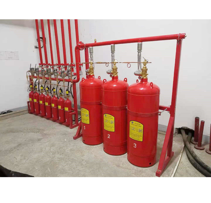 Red Odorless Hfc227ea FM200 Gas Suppression System High Safety Environmental Friendly