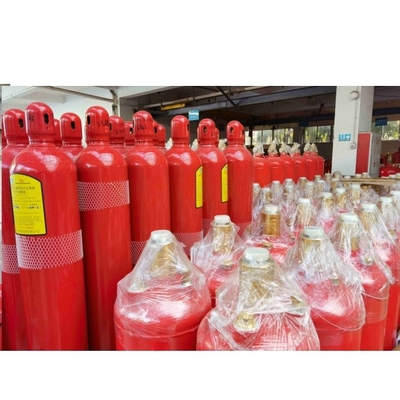 Red Color Fm200 Gas Cylinder 4.2MPa / 5.6MPa Fire Suppression Container