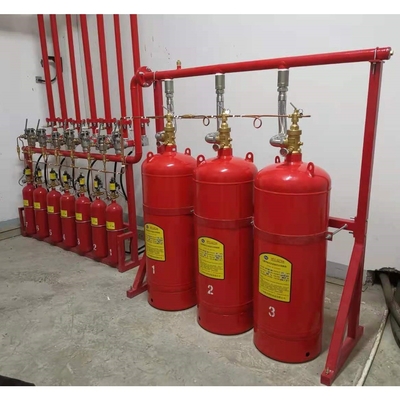 90L FM200 Cylinder Working Pressure 5.6Mpa Red FM200 Containers