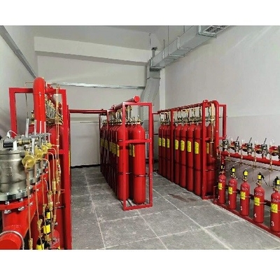 IG100 Red Fire Suppression System Cylinder 15MPa 20MPa Working Prussure