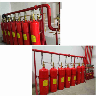 Red FM200 Pipe Network System 4.2MPa / 5.6MPa Mixed Gas Fire Suppression System