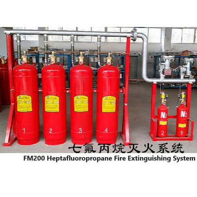 Gas Suppression System FM200 Cylinder Non Polluting Pipeline Network Type