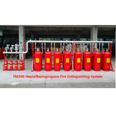 Flooded Heptafluoropropane FM200 Cylinder Pipe Network Clean Gas Fire Suppression System