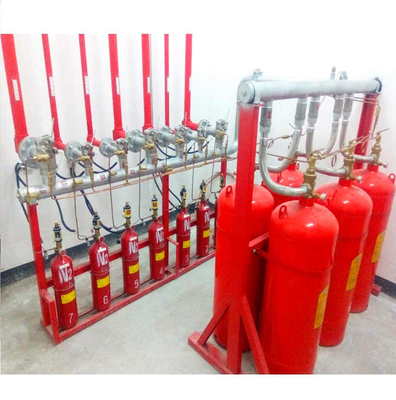 Flooded Heptafluoropropane FM200 Cylinder Pipe Network Clean Gas Fire Suppression System